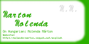 marton molenda business card